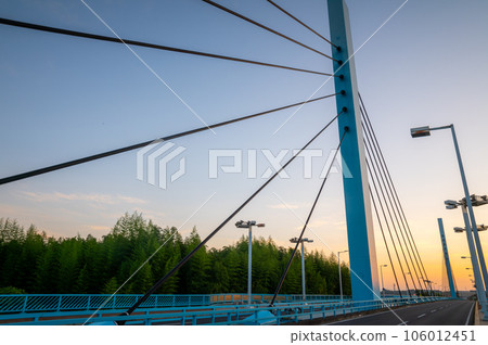 Morning at Bandai Bridge, Mito City, Ibaraki Prefecture 106012451
