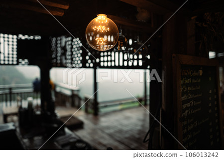 light bulb at bar in cafe light bulb at bar in cafe 106013242