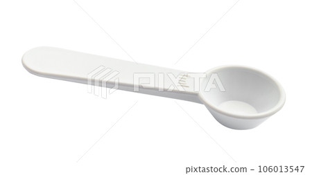 white plastic measuring spoon for 1 ml of volume 106013547