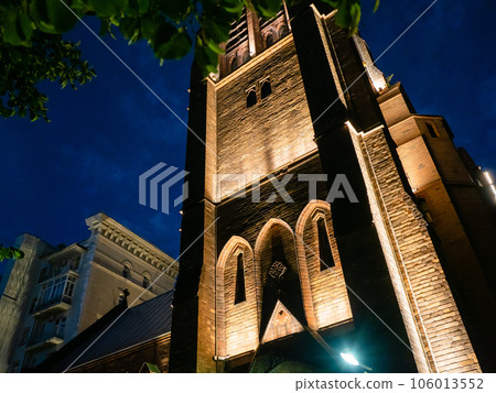 illuminated tower of St Andrew's Anglican Church illuminated tower of St Andrew's Anglican Church 106013552