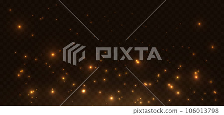Abstract lighting effect dot neon gold light ray on on dark transparent background. Abstract lighting effect dot neon gold light ray on on dark transparent background. 106013798
