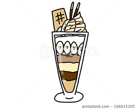 Chocolate banana parfait 106015205