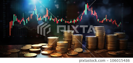 Stock market or forex trading graph and candlestick chart suitable for financial investment concept 106015486