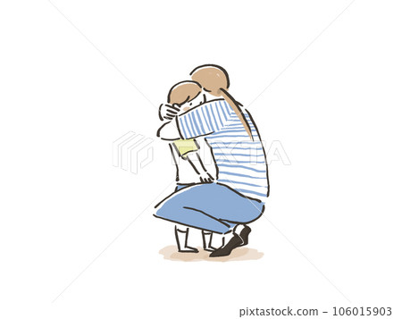 Mother embracing a small child, woman Mother embracing a small child, woman 106015903