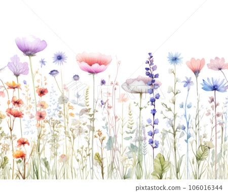 Watercolor flower pattern isolated Watercolor flower pattern isolated 106016344