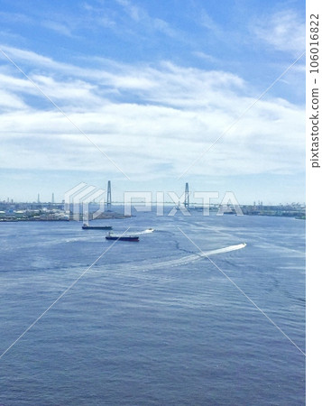 Nagoya Port seen from near the Nagoya Aquarium 106016822