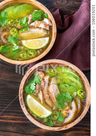 Green chili with chicken 106019201