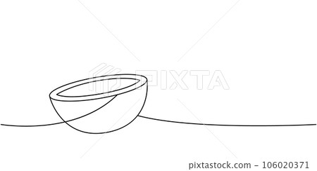 Bowl of soy one line continuous drawing. Japanese cuisine, traditional food continuous one line illustration. Vector minimalist linear illustration. Bowl of soy one line continuous drawing. Japanese cuisine, traditional food continuous one line illustration. Vector minimalist linear illustration. 106020371