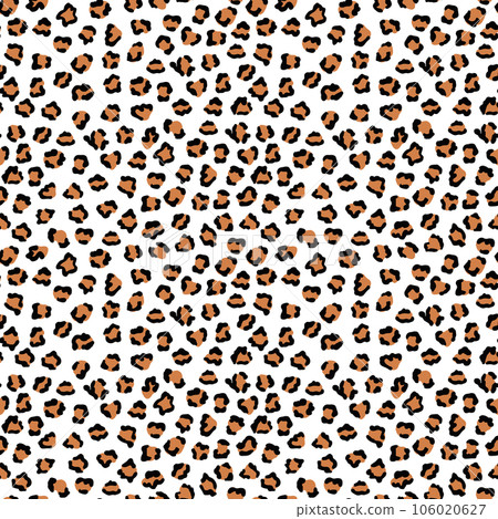 Seamless abstract pattern of leopard skin. Fur, skin, skin of a leopard, cheetah, jaguar. Fashion pattern. Seamless camouflage background for fabric, textile, design, cover, packaging. 106020627