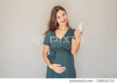 Confident and radiant pregnant woman over 40 showcasing the debate on pregnancy and deodorant. Is it good or bad for expectant mothers. Embrace the journey with safe and gentle options Confident and radiant pregnant woman over 40 showcasing the debate on pregnancy and deodorant. Is it good or bad for expectant mothers. Embrace the journey with safe and gentle options 106020718