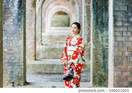 和服的女人去京都遊覽 106021003