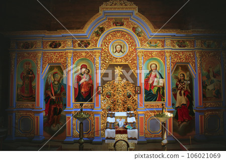 inside Voskresenska church in Baturin in Ukraine 106021069