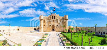 Qaitbay Citadel, view from the main fort yard, Alexandria, Egypt 106021431