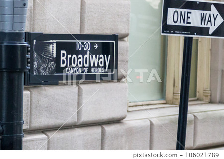 Broadway street sign in New York City USA Broadway street sign in New York City USA 106021789