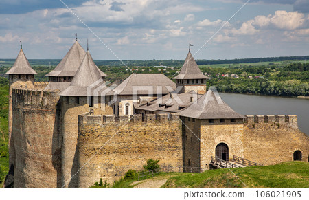 Khotyn Fortress medieval fortification complex in Ukraine. 106021905