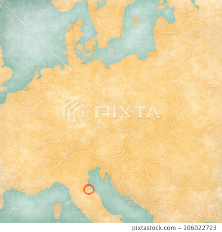 Map of Central Europe - San Marino 106022723