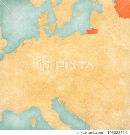 Map of Central Europe - Kaliningrad - Russian exclave Map of Central Europe - Kaliningrad - Russian exclave 106022724