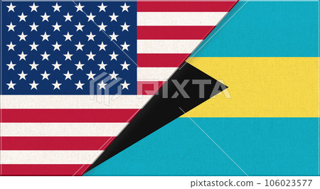 Flags of USA and Bahamas. USA and Bahamas relations Flags of USA and Bahamas. USA and Bahamas relations 106023577
