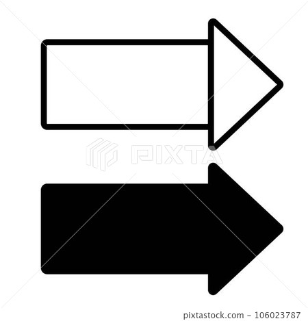 Arrows simple hand drawn vector illustration, free form sign pointing to right, showing direction Arrows simple hand drawn vector illustration, free form sign pointing to right, showing direction 106023787
