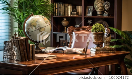 Inspiring office interior design Transitional style Generative AI AIG 31. 106024172