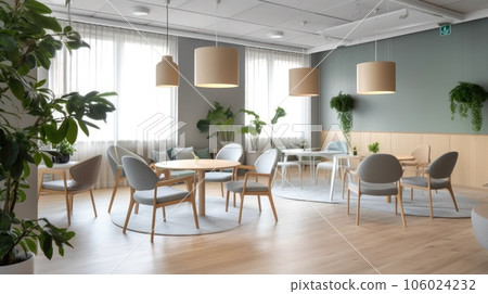 Inspiring office interior design Scandinavian style Generative AI AIG 31. 106024232