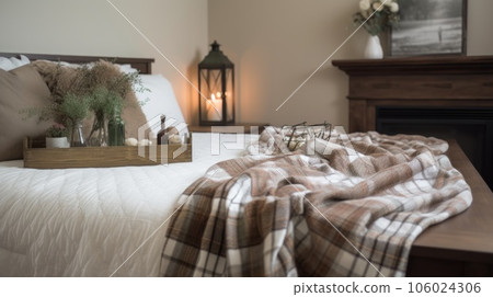 Bedroom decor, home interior design . Rustic Farmhouse style Bedroom decor, home interior design . Rustic Farmhouse style 106024306