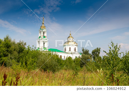 Yelabuga, Republic of Tatarstan, Russia. October 1, 2021. Stone Cathedral of the Intercession of the Most Holy Theotokos 106024912