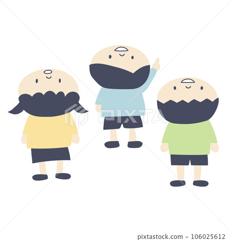 孩子們抬頭看的插圖 孩子們抬頭看的插圖 106025612