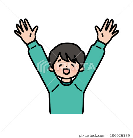 Men with both hands 106026589