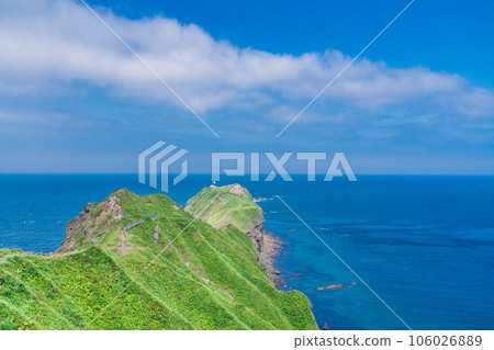 (北海道)神威岬通往神威岬的道路 (北海道)神威岬通往神威岬的道路 106026889