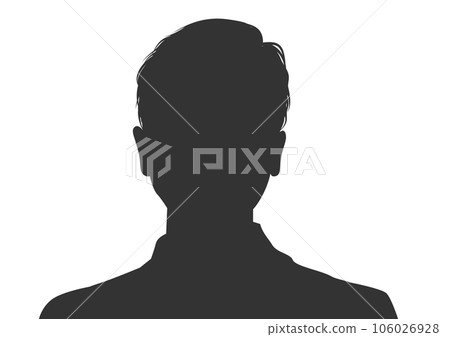 Illustration of a silhouette of a man's face photograph of seventy-three 106026928