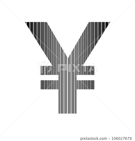 Yen icon on white. Yen icon on white. 106027678