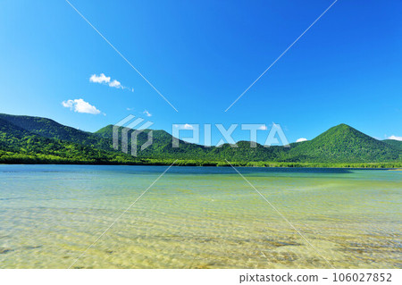 Mount Osore, Aomori Prefecture, Usoriyama Lake in the Blue Sky Mount Osore, Aomori Prefecture, Usoriyama Lake in the Blue Sky 106027852