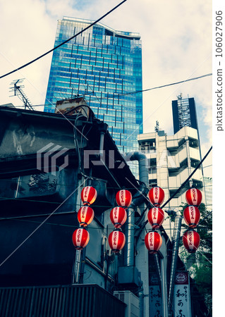 Shibuya, Tokyo Townscape with Showa atmosphere and skyscrapers around the station 23023.08 Emphasis on warm and cold colors Shibuya, Tokyo Townscape with Showa atmosphere and skyscrapers around the station 23023.08 Emphasis on warm and cold colors 106027906