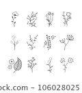Simple flower illustration set 106028025