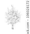 Bouquet drawn by line drawing 106028172