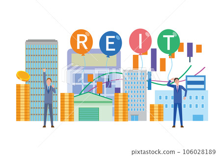 REIT(房地產投資信託)示意圖 REIT(房地產投資信託)示意圖 106028189