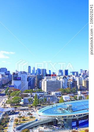 名古屋市中心的風景與許多摩天大樓 名古屋市中心的風景與許多摩天大樓 106028241