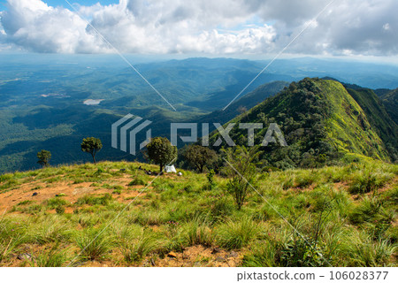 Top view from highest peak of Doi Luang Phayao national park one of the largest national parks in Northern Thailand. Doi Luang is the park's highest peak at 1,694 meters. 106028377
