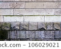 Old black and white block wall / outer wall grunge background 106029021