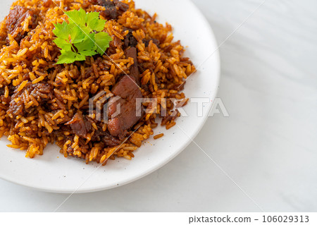 Nasi goreng - fried rice with pork in Indonesia style 106029313