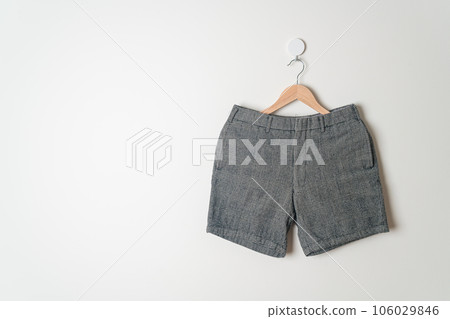 short pants hanging on wall short pants hanging on wall 106029846