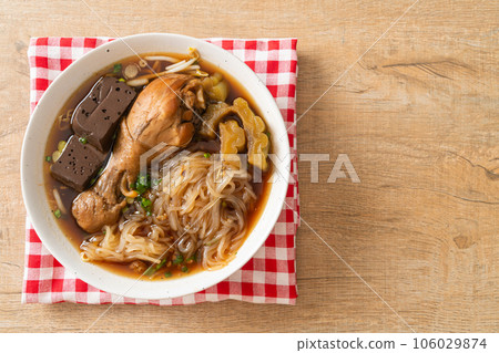 Stewed Chicken Noodle Soup Bowl 106029874