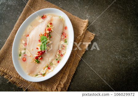 Steamed Fish in Spicy Lemon Sauce Steamed Fish in Spicy Lemon Sauce 106029972