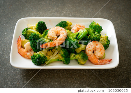 stir-fried broccoli with shrimps stir-fried broccoli with shrimps 106030025
