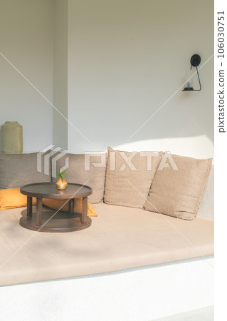 pillows on outdoor patio sofa pillows on outdoor patio sofa 106030751