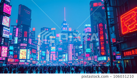 賽博朋克插畫《AI生成圖像》 106031210