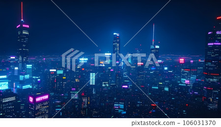 賽博朋克插畫《AI生成圖像》 賽博朋克插畫《AI生成圖像》 106031370