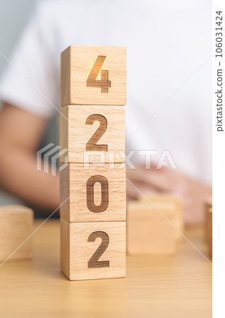 2024 Year calendar block. Business Goal, Target, Resolution, strategy, plan, Action motivation, mission, thinking, and New Year start concepts 2024 Year calendar block. Business Goal, Target, Resolution, strategy, plan, Action motivation, mission, thinking, and New Year start concepts 106031424