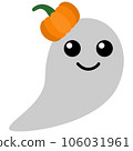 Cute Ghost and Pumpkin Kawaii Chibi Cartoon Style 106031961
